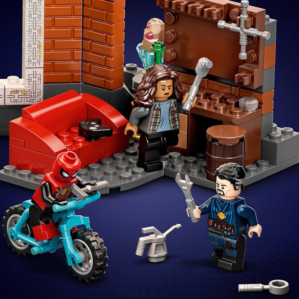 76185 LEGO® Spider-Man Sanctum-tukikohdan työpajalla hinta ja tiedot | LEGOT ja rakennuslelut | hobbyhall.fi