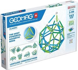 Magneettinen rakennussetti Geomag Classic Green Line, 142 yksityiskohtaa. hinta ja tiedot | Geomag Lapset | hobbyhall.fi