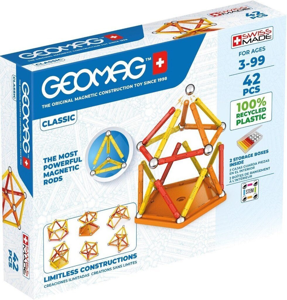 Geomag Classic Green Line 42 -magneettirakennussarja hinta ja tiedot | LEGOT ja rakennuslelut | hobbyhall.fi