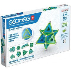 Geomag Classic Panels Green Line 114 -magneettirakennussarja hinta ja tiedot | Geomag Lapset | hobbyhall.fi