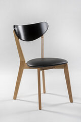 2-tuolisetti Veneto, ruskea/musta hinta ja tiedot | Ruokapöydän tuolit | hobbyhall.fi