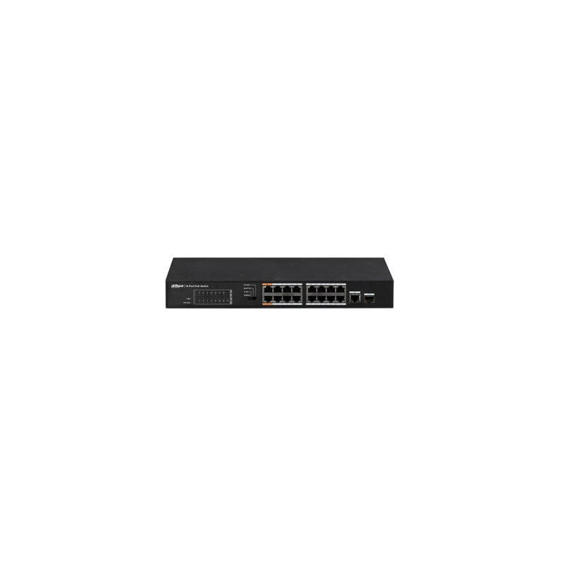 PoE-keskitin 100 Mbps 16 porttia + 1G uplink + 1SFP, PoE jopa 250, Hi-PoE hinta ja tiedot | Adapterit | hobbyhall.fi