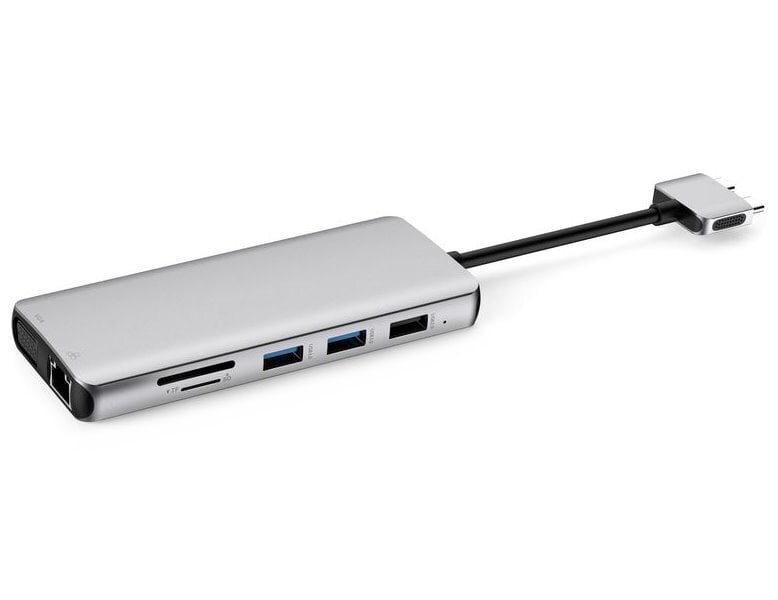 eSTUFF 12-in-1 kolminäyttöinen monitoiminen USB-C-keskitin MacBook Prolle hinta ja tiedot | Adapterit | hobbyhall.fi