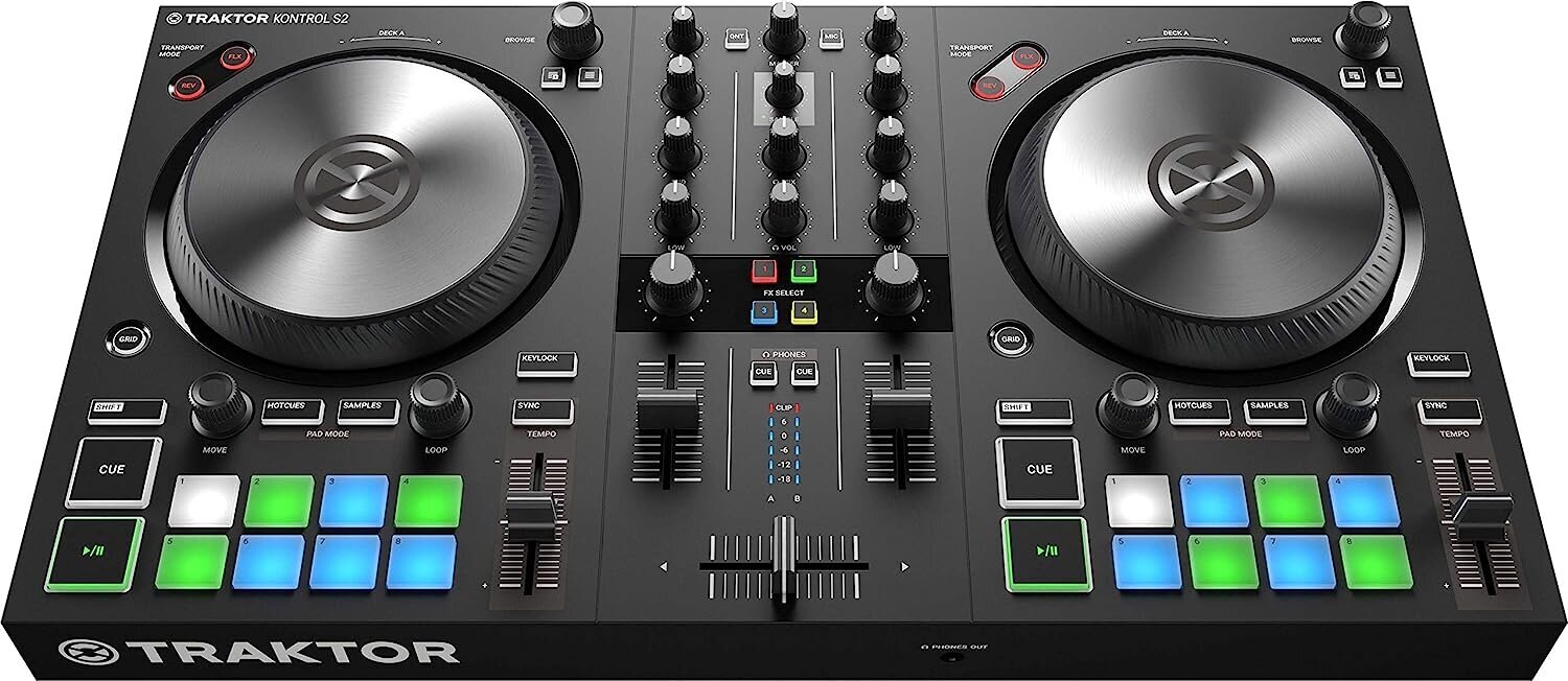 Native Instruments Tractor Kontrol S2 MK3 2 -kanava DJ-ohjain, 16 tyynyä, integroitu äänikortti, traktori 3 hinta ja tiedot | DJ-laitteet | hobbyhall.fi