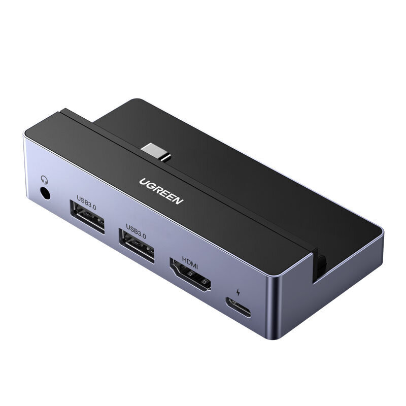 Sovitin UGREEN 70688 6in1 USB-C Sisään HDMI PD100W AUX 3.5mm 4K 2USB3.0 för IPAD PRO hinta ja tiedot | Adapterit | hobbyhall.fi