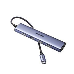 Sovitin UGREEN 90370 CM478 5in1 Type-C Sisään HDMI 4USB3.0 för HUAWEI Mate40/P50 Samsung S20 hinta ja tiedot | Adapterit | hobbyhall.fi