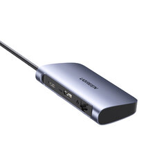 Sovitin UGREEN 50852 CM212 7in1 Type-C Sisään PD100W HDMI 1000mbps 2USB3.0 SD/TF för HUAWEI Mate40/P50 Samsung S20 hinta ja tiedot | Adapterit | hobbyhall.fi