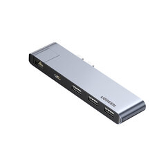 Sovitin UGREEN 60565 CM218 5in1 Type-C Sisään Thunderbolt3 3USB3.0 1000mbps för MacBookPro/Air hinta ja tiedot | Adapterit | hobbyhall.fi