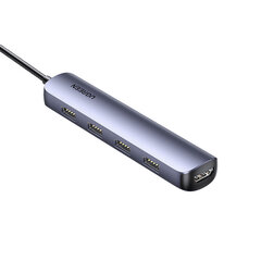 Sovitin UGREEN 20197 CM417 4in1 Type-C Sisään HUB HDMI 4USB3.0 för HUAWEI Mate40/P50 Samsung S20 hinta ja tiedot | Adapterit | hobbyhall.fi