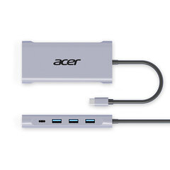 Sovitin Acer HY41-T10 10in1 Type-C Sisään 2PD HDMI SD/TF 100mbps VGA 2USB2.0 USB3.0 för HUAWEI Mate40/P50 Samsung S20 hinta ja tiedot | Adapterit | hobbyhall.fi