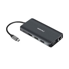 Sovitin Lenovo LX0801 11in1 Type-C Sisään AUX 3.5mm PD 2USB3.0 2USB2.0 HDMI VGA 1000mbps SD/TF för HUAWEI Mate40/P50 Samsung S20 hinta ja tiedot | Adapterit | hobbyhall.fi