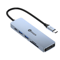 Sovitin BIAZE HUB6 6in1 Type-C Sisään USB3.0 USB2.0 PD60W SD/TF HDMI för HUAWEI Mate40/P50 Samsung S20 hinta ja tiedot | Adapterit | hobbyhall.fi