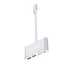 Sovitin LinkStone C315K 5in1 Type-C Sisään USB3.0 USB2.0 SD/TF Micro USB för HUAWEI Mate40/P50 Samsung S20 hinta ja tiedot | Adapterit | hobbyhall.fi