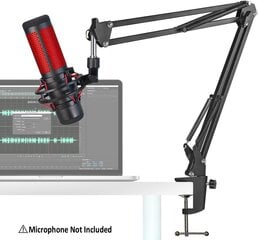 Hyperx Quadcast -mikrofonivarsipuomivarsijalusta - Professional mikrofoni -jalusta, joka on yhteensopiva YouSharesin HyperX Quadcast S -mikrofonin kanssa hinta ja tiedot | Mikrofonit | hobbyhall.fi