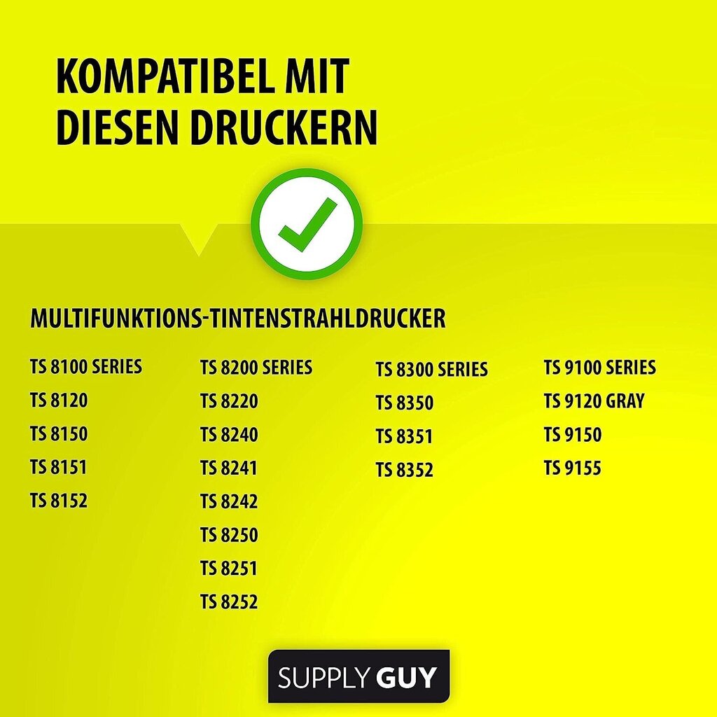 Syöttö Guy 12 tulostinpatruunat XXL CHIP: llä, joka on yhteensopiva Canon PGI-580 CLI-581 kanssa PIXMA TS8151 TS8200 TS8251 TS8350 TS8352 TS9100 TS9155 hinta ja tiedot | Mustekasetit | hobbyhall.fi