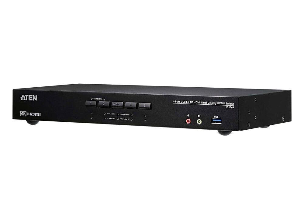 ATEN CS1844 KVMP-kytkin - KVM / audio / USB-kytkin - 4 porttia hinta ja tiedot | Verkkokytkimet | hobbyhall.fi