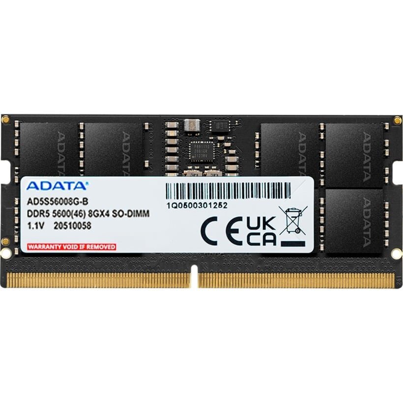 Adata SO-DIMM 8 Gt DDR5-5600, RAM hinta ja tiedot | Muisti (RAM) | hobbyhall.fi