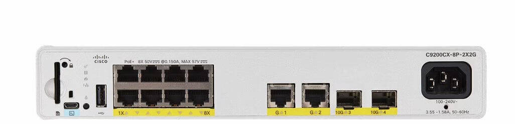 Cisco Catalyst C9200CX-8P-2X2G-E verkkokytkin Hallittu L2/L3 Gigabit Ethernet (10/100/1000) Power over Ethernet (PoE) Harmaa hinta ja tiedot | Verkkokytkimet | hobbyhall.fi