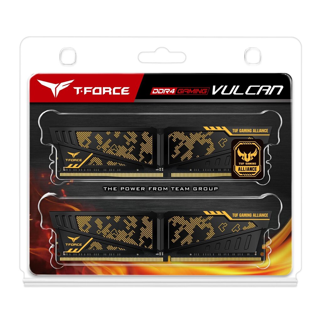 Muistiryhmän T-Force Vulcan TUF, DDR4 - 16 Gt (2x8 Gt), 3600 MHz, CL18-22-22-42, 1,35 V hinta ja tiedot | Muisti (RAM) | hobbyhall.fi