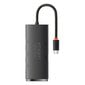 Lite-sarjan sovitin, Baseus HUB, USB-C, 4x USB, 3.0 25 cm, musta hinta ja tiedot | Adapterit | hobbyhall.fi