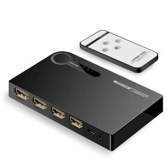 HDMI-jakaja, 3x HDMI, 3D, 4K, musta hinta ja tiedot | Adapterit | hobbyhall.fi