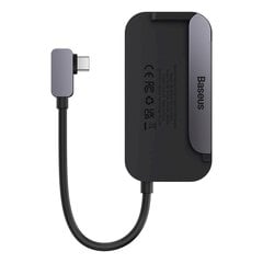 HUB USB-portin jakaja tabletille, 4in1, Baseus, älypuhelimille, USB-C, HDMI, minipistorasia, tummanharmaa hinta ja tiedot | Adapterit | hobbyhall.fi