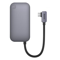 HUB USB-portin jakaja tabletille, 6in1, Baseus, USB-C HDMI SD TF, tummanharmaa hinta ja tiedot | Adapterit | hobbyhall.fi