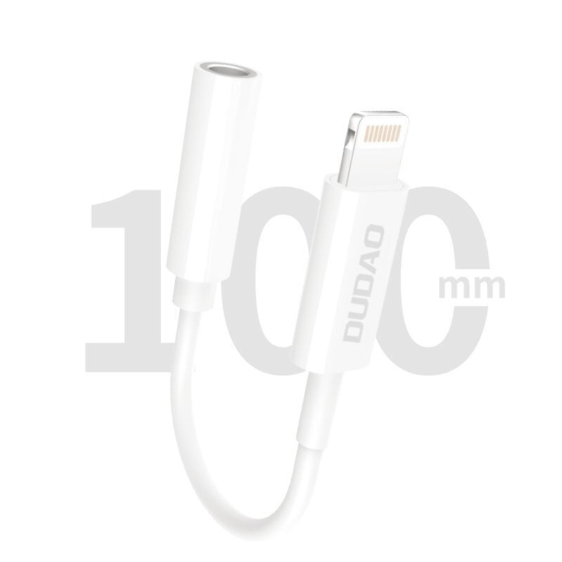 Äänisovitin iPhone-kuulokkeille Lightning-kuulokkeista 3,5 mm:n miniliittimeen, valkoinen hinta ja tiedot | Adapterit | hobbyhall.fi