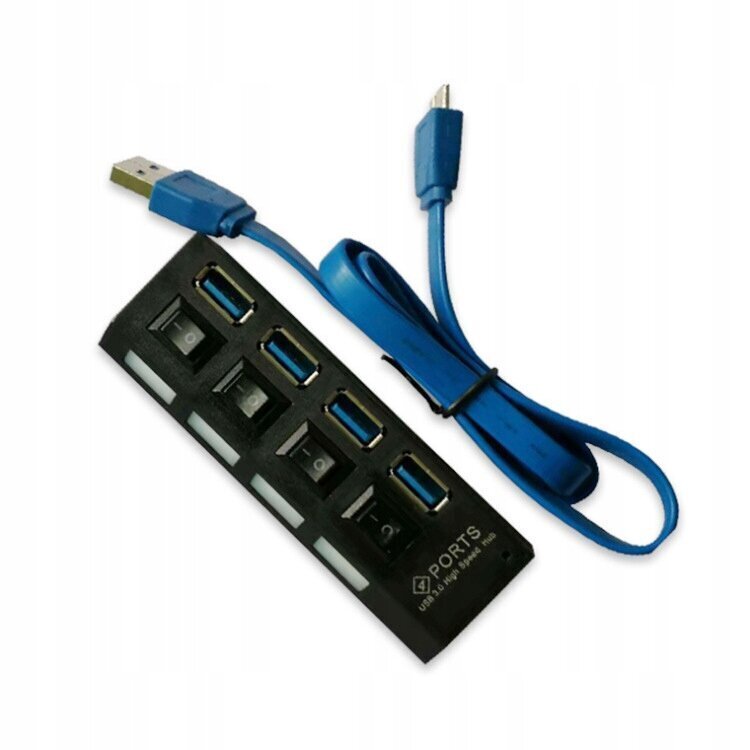 USB 3.0 HUB kaapelilla 4 porttia 5GB/s hinta ja tiedot | Adapterit | hobbyhall.fi