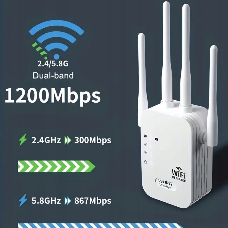 WIFI-SIGNAALIN TOISTAJA 1200mb/s jopa 4 antenniin asti ACCES POINT ROUTERI hinta ja tiedot | Reitittimet ja modeemit | hobbyhall.fi