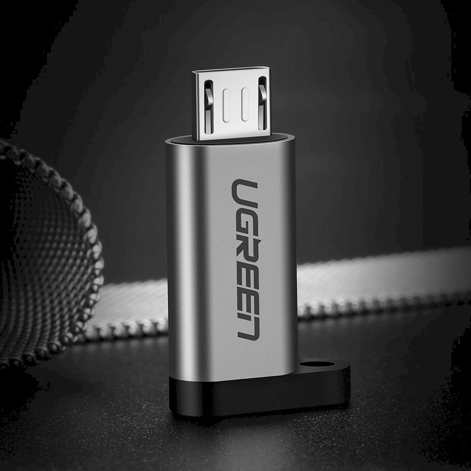 USB-C-mikro-USB-sovitin, harmaa hinta ja tiedot | Adapterit | hobbyhall.fi