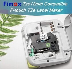 FIMAX-yhteensopiva veli P-Touch Font Volume 12mm TZE-231 TZE231 TZE -teippi 12mm 0.47 Kirjain Velsi-kirjainlaite P-Touch H105 1010 D400 1000 1005, Musta valkoisella hinta ja tiedot | Tulostustarvikkeet | hobbyhall.fi