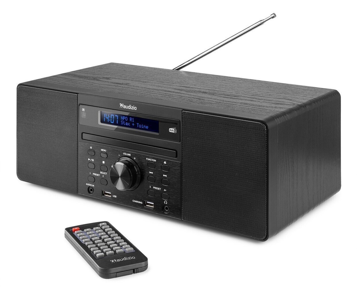 Audizio Prato musiikkijärjestelmä CD/DAB+/FM/USB/BT musta hinta ja tiedot | Stereojärjestelmät | hobbyhall.fi