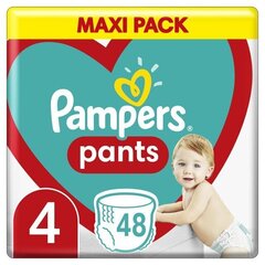 PAMPERS Housut Jumbo Pack koko 4 9 (15+ kg), 48 kpl. hinta ja tiedot | Vaipat | hobbyhall.fi