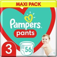 PAMPERS Pants Maxi Pack housuvaipat 3 koko, 56 kpl hinta ja tiedot | Vaipat | hobbyhall.fi