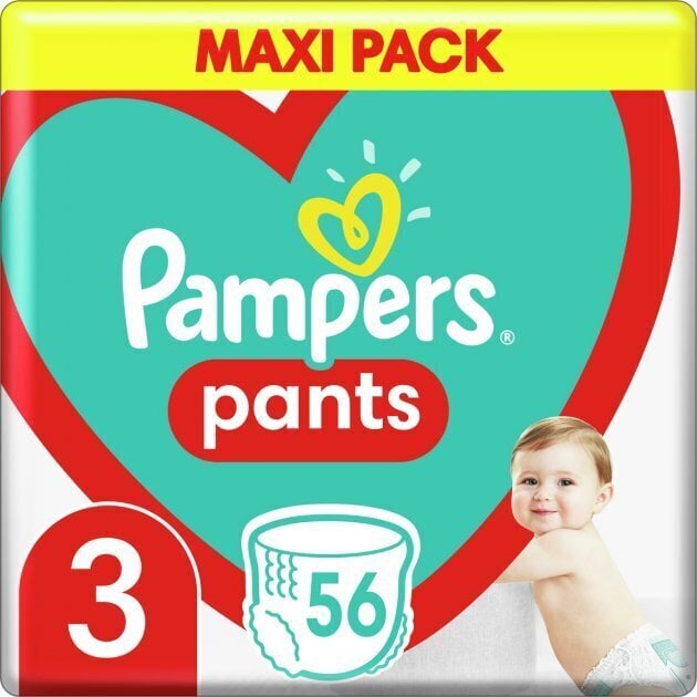 PAMPERS Pants Maxi Pack housuvaipat 3 koko, 56 kpl hinta ja tiedot | Vaipat | hobbyhall.fi