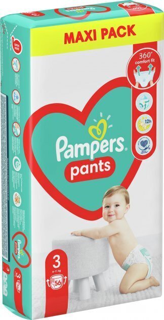 PAMPERS Pants Maxi Pack housuvaipat 3 koko, 56 kpl hinta ja tiedot | Vaipat | hobbyhall.fi