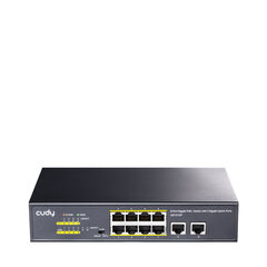 Cudy GS1010P 8-porttinen PoE+ -kytkin 2 Gigabit Uplink -portilla, 120 W hinta ja tiedot | Verkkokytkimet | hobbyhall.fi