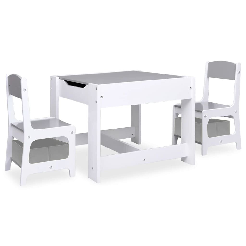 Lasten pöytä ja 2 tuolia valkoinen MDF hinta ja tiedot | Lasten pöydät ja tuolit | hobbyhall.fi