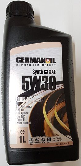 Synteettinen moottoriöljy Germanoil Synth 5W30, 1L hinta ja tiedot | Moottoriöljyt | hobbyhall.fi