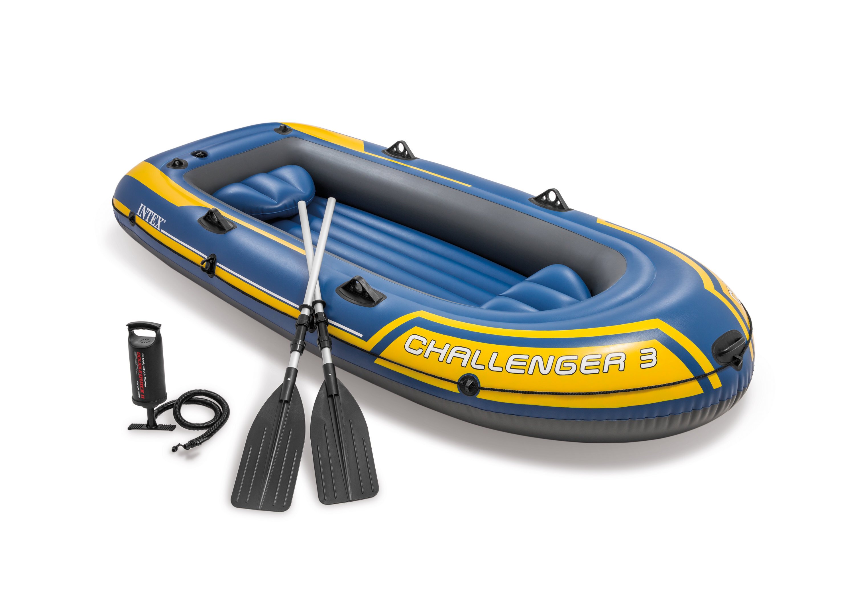 Puhallettava kolmipaikkainen vene Intex Challenger 3, 294x137x43 cm hinta |  hobbyhall.fi