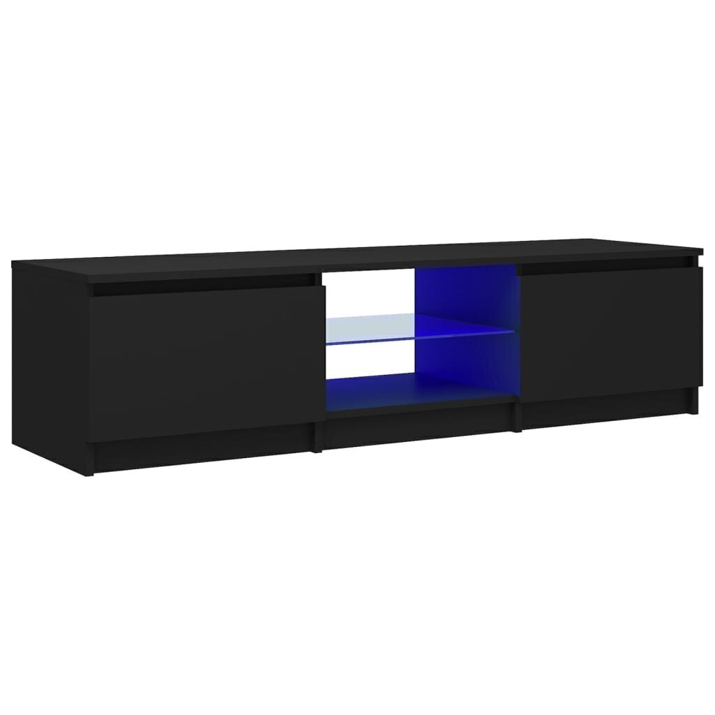 TV-taso LED-valoilla musta 140x40x35,5 cm hinta ja tiedot | TV-tasot | hobbyhall.fi