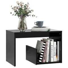 Sivupöytä musta 59x36x38 cm lastulevy hinta ja tiedot | Sohvapöydät | hobbyhall.fi