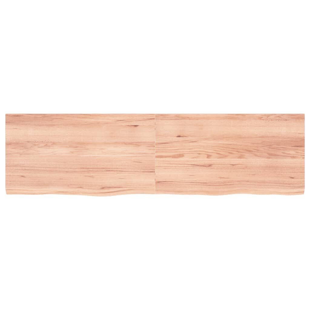 Seinähylly vaaleanruskea 180x50x(2-4) cm käsitelty täystammi hinta ja tiedot | Hyllyt | hobbyhall.fi