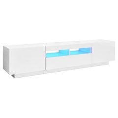 TV-taso LED-valoilla korkeakiilto valkoinen 180x35x40 cm hinta ja tiedot | TV-tasot | hobbyhall.fi