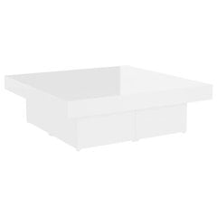 Sohvapöytä korkeakiilto valkoinen 90x90x28 cm lastulevy hinta ja tiedot | Sohvapöydät | hobbyhall.fi