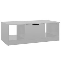 Sohvapöytä korkeakiilto valkoinen 102x50x36 cm tekninen puu hinta ja tiedot | Sohvapöydät | hobbyhall.fi