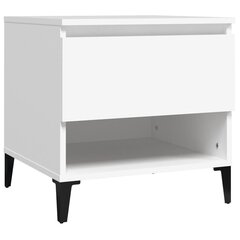 Sivupöytä valkoinen 50x46x50 cm tekninen puu hinta ja tiedot | Sohvapöydät | hobbyhall.fi