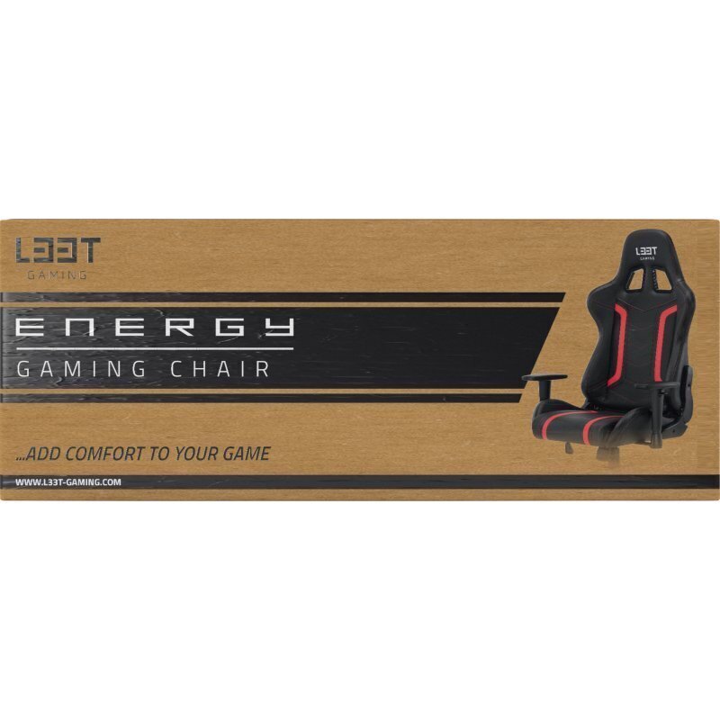 L33T Gaming Energy -pelituoli, punainen hinta ja tiedot | Toimistotuolit | hobbyhall.fi