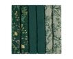 Musliiniliinat KikkaBoo Secret Garden Green, 30x30 cm, 6 kpl hinta ja tiedot | Vauvan hoitoalustat ja tekstiilit | hobbyhall.fi